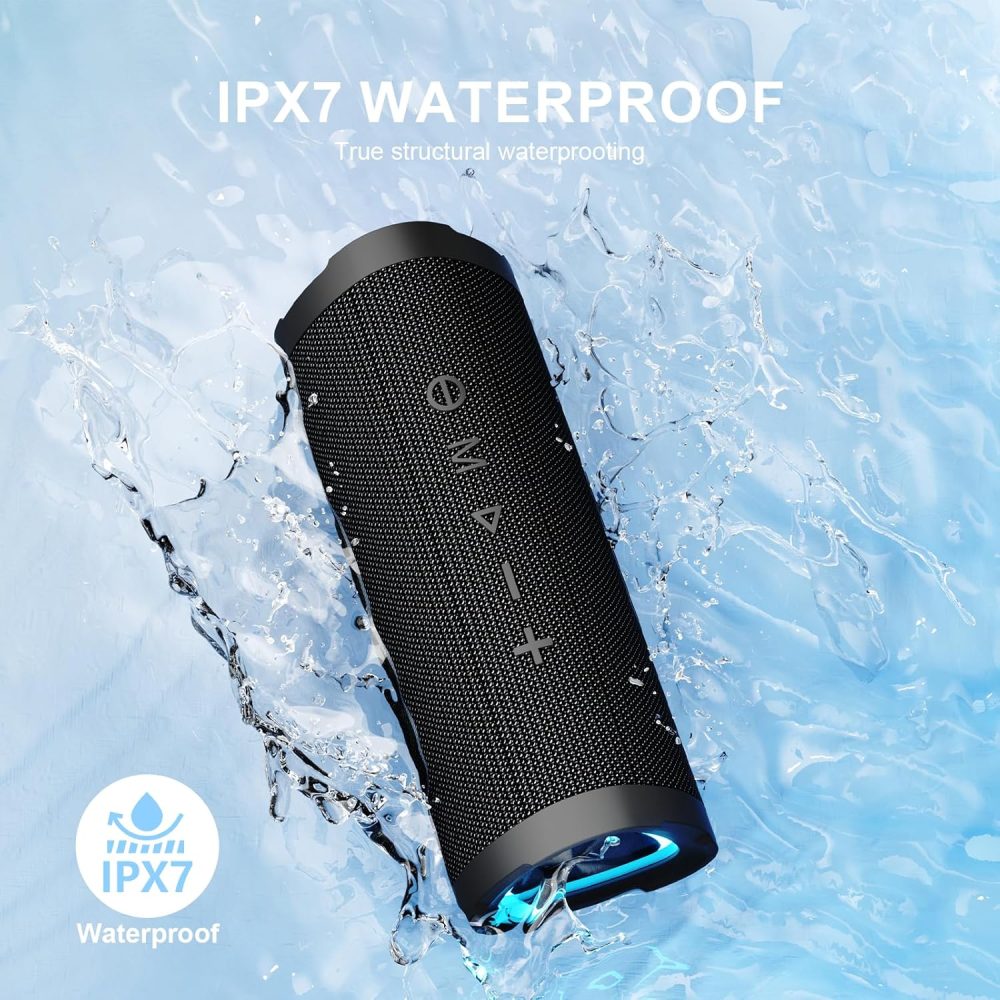Vanzon V40 Bluetooth Speakers, Portable Wireless Speaker V5.0 with 24W Loud Stereo Sound, 24H Playtime, TWS & IPX7 Waterproof, Suitable for Travel, Home and Outdoors - Image 2